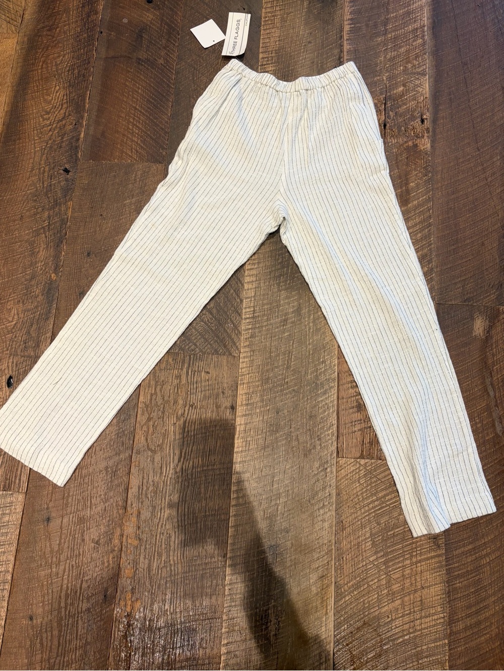 Vintage Deadstock Three Flags California Linen Blend Striped Pants Size 10 NWT
